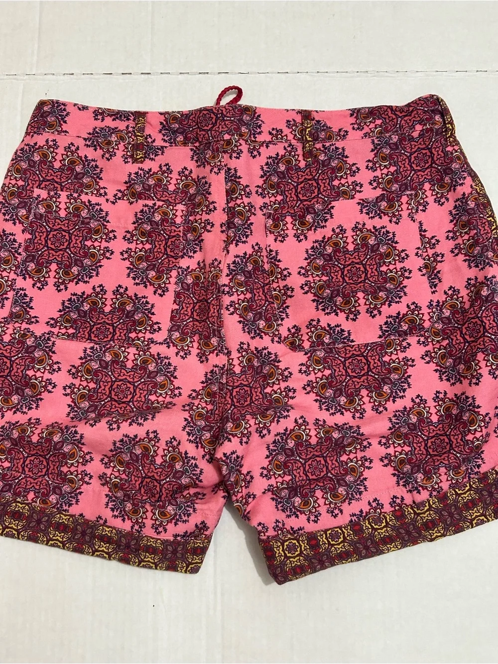 Sundance Women's Size S Linen Blend Bohemian  Drawstring Print Shorts